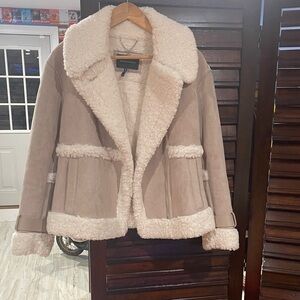 BCBGMaxAzria Cream Teddy Jacket
